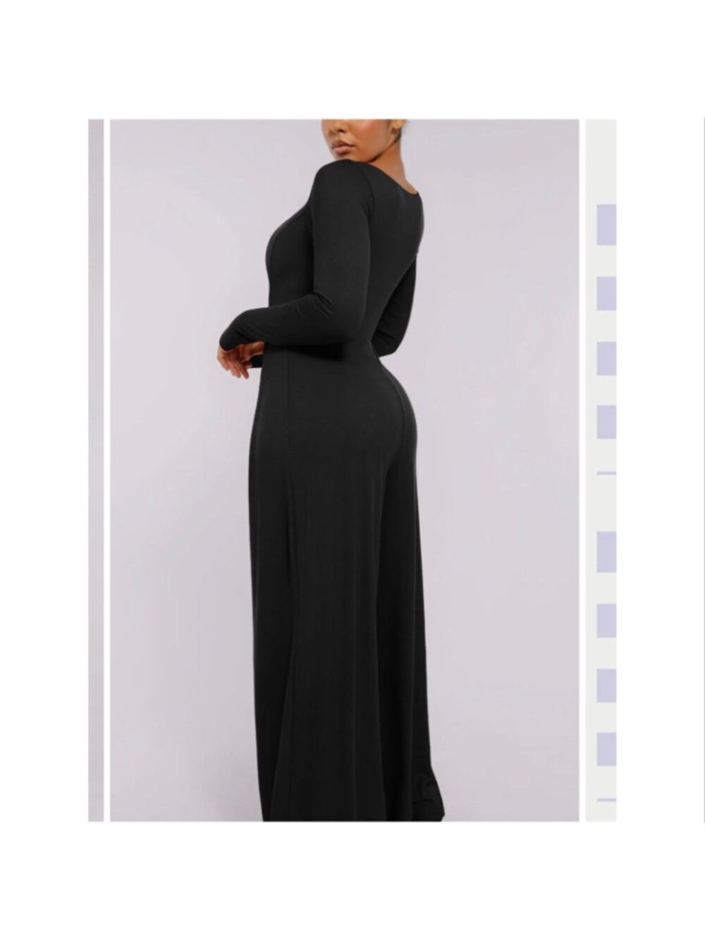 Shapellx AirSlim Square Neckline Built-In Shaping Jumpsuit Size XXL Black - Picture 4 of 10